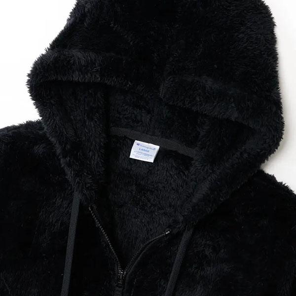 あけみ　Champion フリース裏地 フルジップパーカー 黒 Champion（チャンピオン） メンズ レディース フリース ジャケット