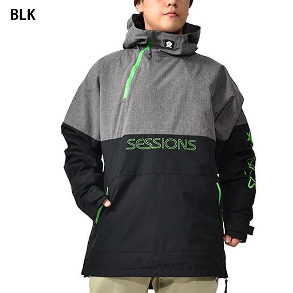 ラスト1着 Mサイズ 43%off スノーボードウェア セッションズ SESSIONS CENTRAL ANORAK JACKET メンズ プルオーバー ジャケット スノボの画像