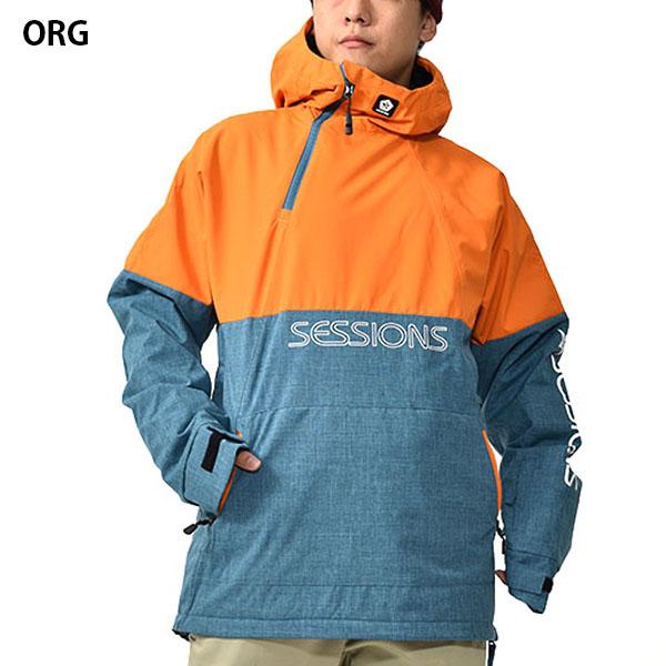 ラスト1着 Mサイズ 43%off スノーボードウェア セッションズ SESSIONS CENTRAL ANORAK JACKET メンズ プルオーバー ジャケット スノボの画像