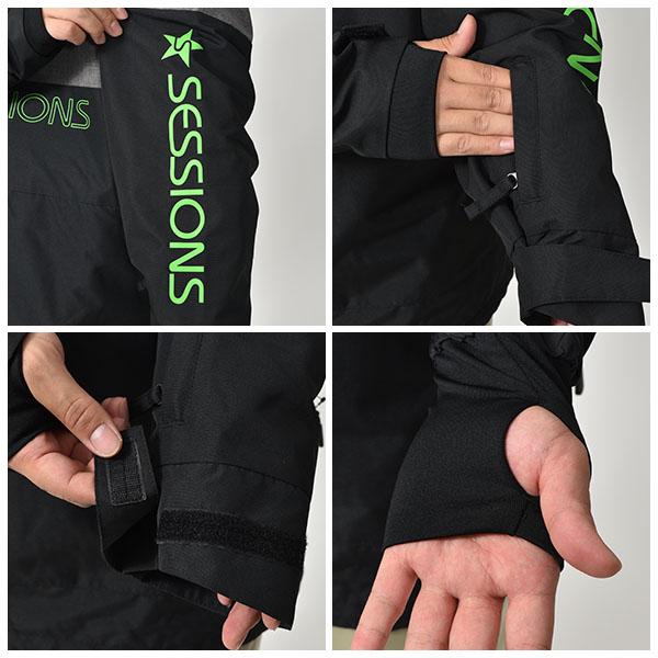 ラスト1着 Mサイズ 43%off スノーボードウェア セッションズ SESSIONS CENTRAL ANORAK JACKET メンズ プルオーバー ジャケット スノボの画像