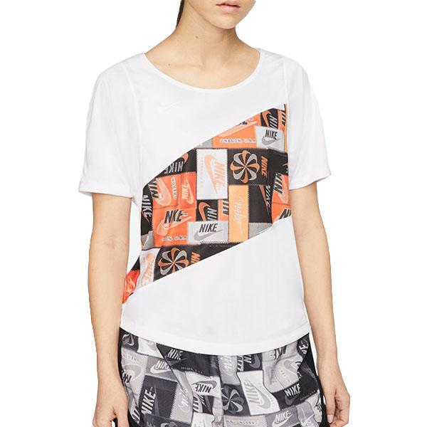 半袖 Tシャツ ナイキ Nike レディース Icnclsh プリンテッド S S トップ シャツ ロゴ ランニングシャツウェア 白 Cj1938 エレファントsports Paypayモール店 通販 Paypayモール