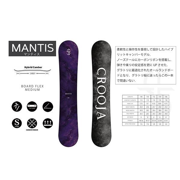 2026-2027冬新作 スノーボード 板 CROOJA クロージャ MANTIS
