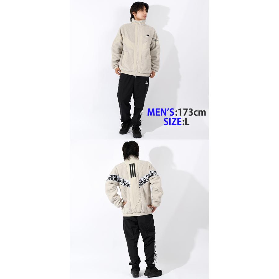 アディダス メンズ レディース ルーズフィット ジャケット adidas M WORD ボアジャケット 裏起毛 フリース もこもこ モコモコ アウター 2025秋冬新作 CS116 | adidas | 16