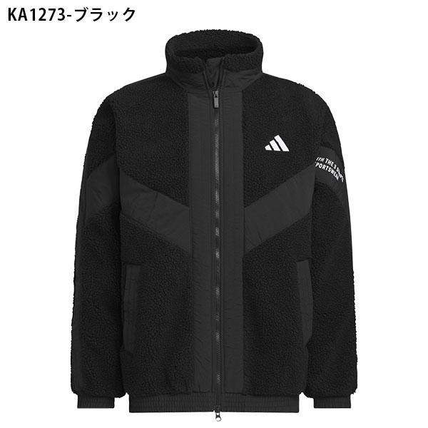 アディダス メンズ レディース ルーズフィット ジャケット adidas M WORD ボアジャケット 裏起毛 フリース もこもこ モコモコ アウター 2025秋冬新作 CS116 | adidas | 05