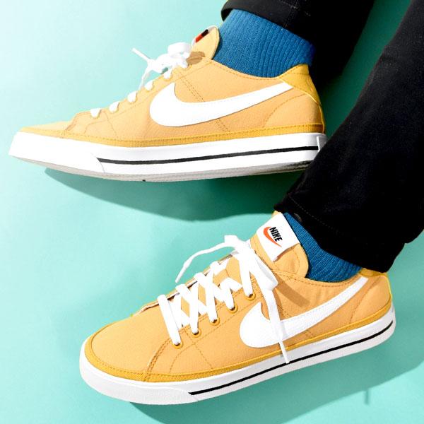 ナイキ スニーカー メンズ レディース Nike コート レガシー キャンバス シューズ 靴 ナイキスニーカー カジュアルシューズ ゴールド Cw6539 22夏新作 人気商品