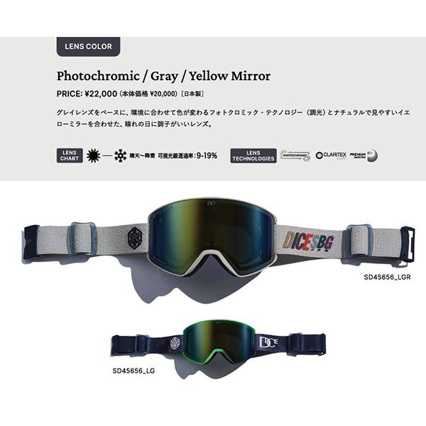 DICE SHOWDOWN ダイス ショーダウン　新品未使用　新品ケース付き DICE（ダイス） スノーゴーグル SHOWDOWN ショーダウン 調光 グレイ