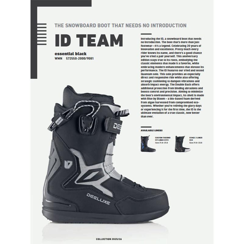 DEELUXE TEAM ID 22-23 ブラック スノーボードブーツ DEELUXE TEAM ID 22-23 ブラック スノーボードブーツ TEAM ID / CPI STORE