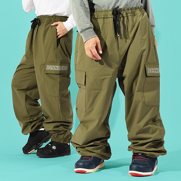 【DC Shoes】M 一度着用 美品 スノボ パンツ カーキ　スノーウェア DC SHOES（ディーシーシューズ） ラスト1点 Lサイズ カラーホワイト 40