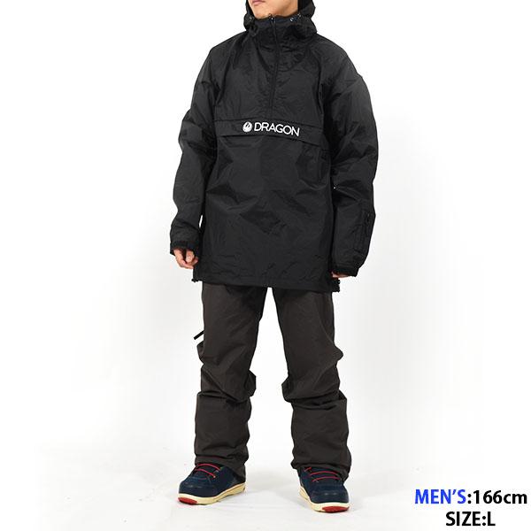 DRAGON JACKET スノーボード　ウェア ドラゴン（DRAGON） アノラックジャケット ANORAK RAGLAN ナイロン 撥
