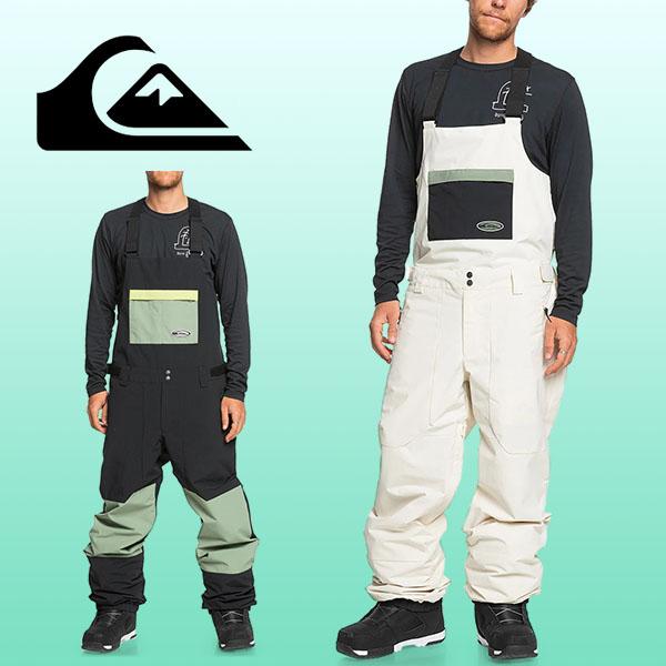 スノーボード ビブパンツ ブラック×ミントグリーン　クイックシルバー Quiksilver（クイックシルバー） スノーウェア メンズ FLY HIGH BIB