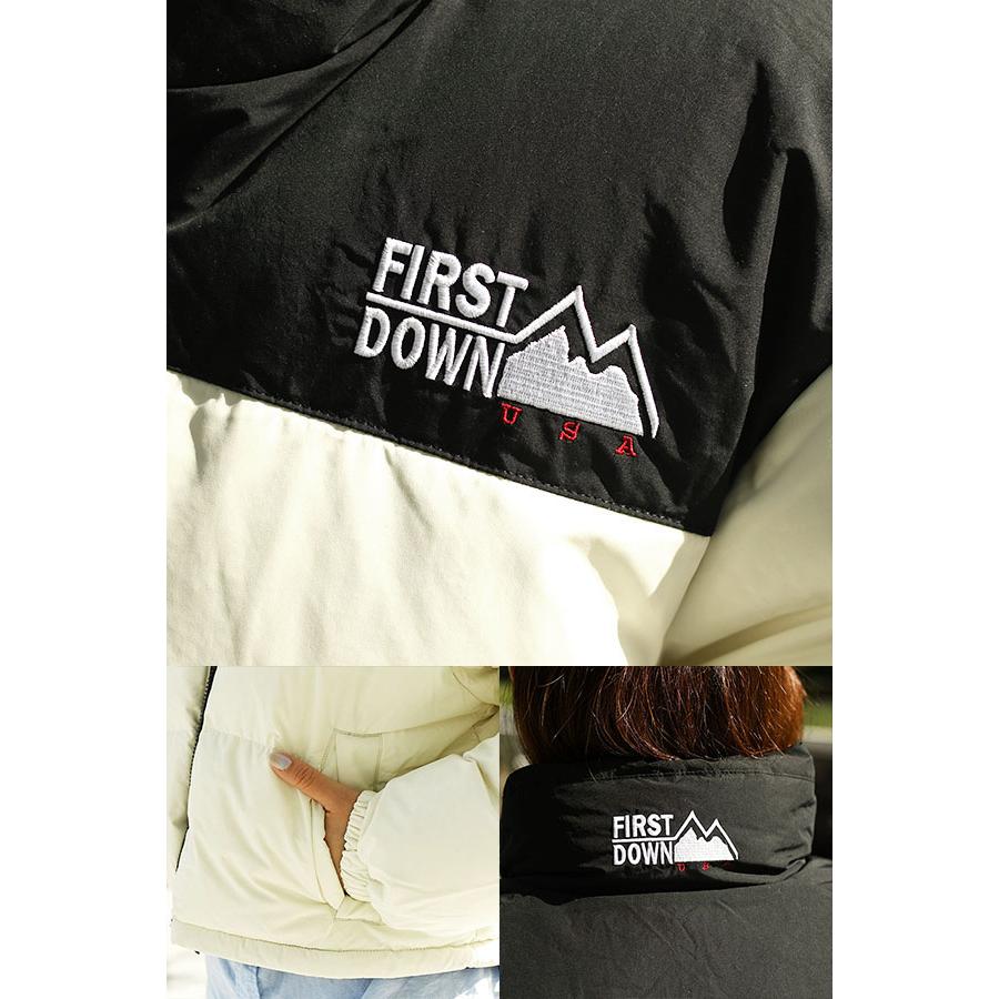 FIRST DOWN ファーストダウン ショート丈 リバーシブル ダウン