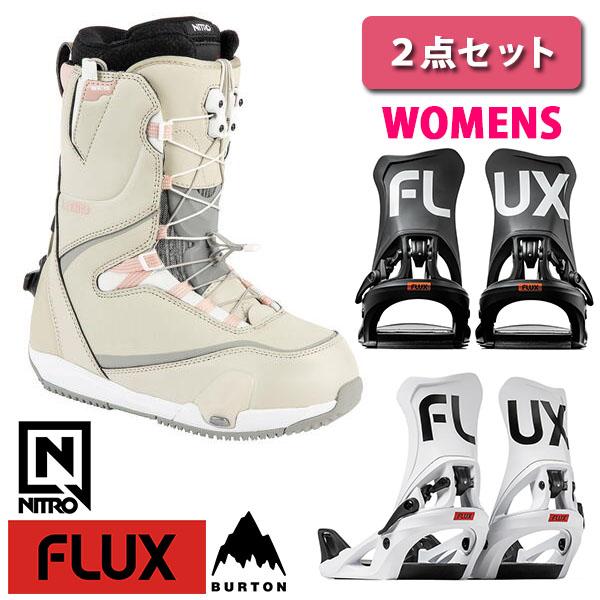 ステップオンブーツNITRO TLS バインディングFLUX DS 24-25 NITRO(スポーツ) 24-25 NITRO CAVE TLS STEP ON カラー:Black + FLUX