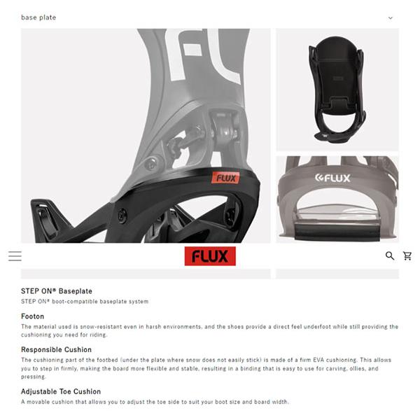 FLUX BINDINGS フラックス バインディング STEP ON ステップオン FLUX BINDINGS フラックス バインディング STEP ON ステップオン