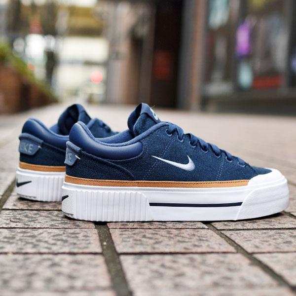 NIKE 厚底スニーカー ロゴ大きめ コートレガシーリフト US10 28cm NIKE（ナイキ） 厚底 スニーカー レディース メンズ コート レガシー
