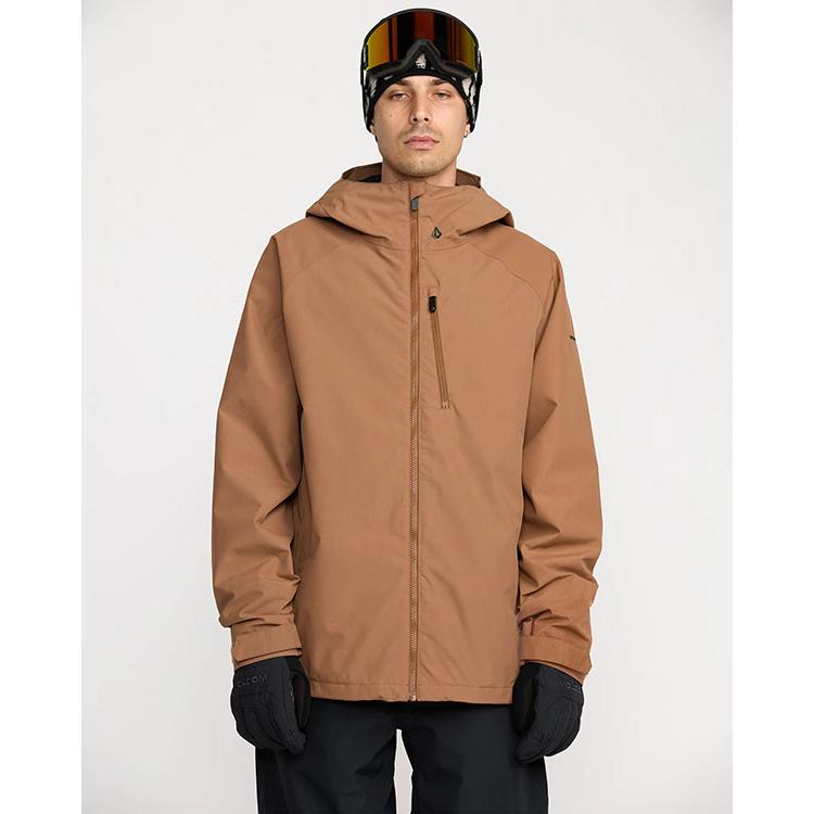 VOLCOM ブラウン スノーボードジャケット VOLCOM（ボルコム） スノーボードウェア 2836 INS JACKET TERRA BROWN