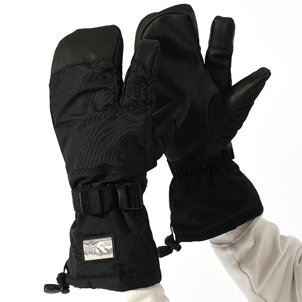 Hestra スリーフィンガーミトングローブ サイズ8ブラック HESTRA（ヘストラ） レザーミトン Gauntlet Sr 3-Finger MITTEN メンズ