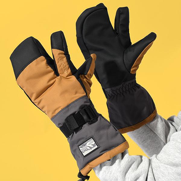 HESTRA（ヘストラ） レザーミトン Gauntlet Sr 3-Finger MITTEN メンズ