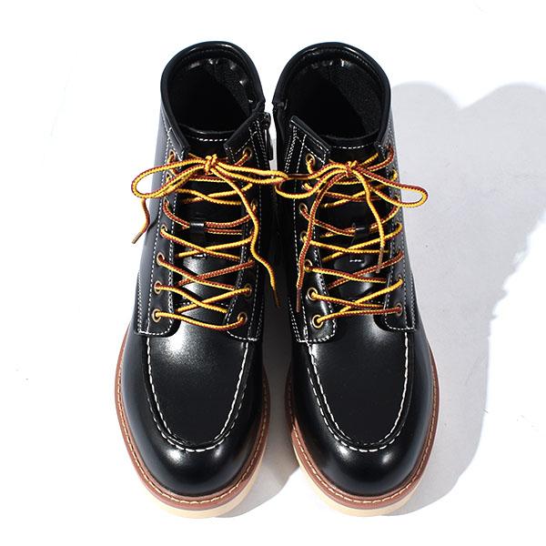 ワークブーツ サイドジップ メンズ アメカジ ミドル ショートブーツ