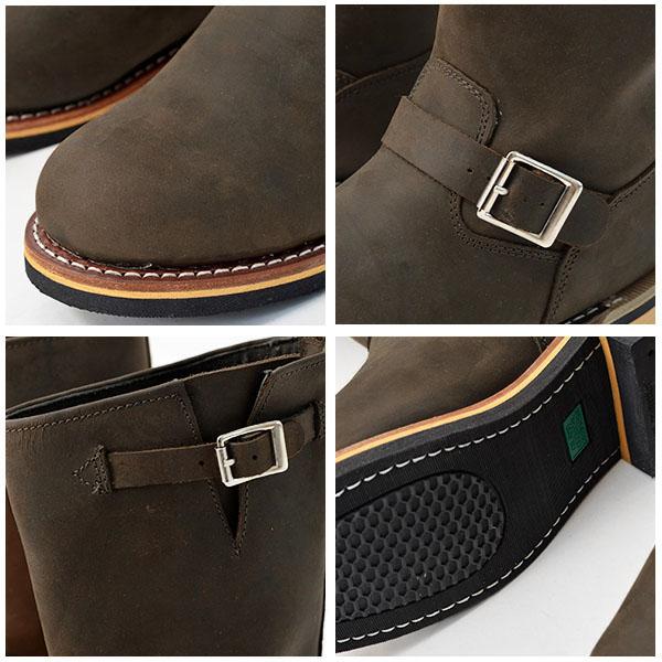 エンジニアブーツ メンズ レディース ブーツ ブラウン 茶 本革