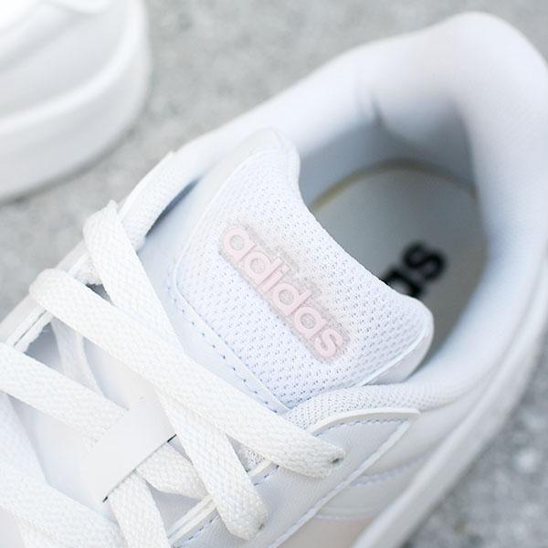 2026春夏新作 アディダス レディース スニーカー adidas GRAND COURT 3.0 J グランドコート ローカット シューズ 靴 ホワイト 白 玉虫色 オーロラ JQ1978の画像