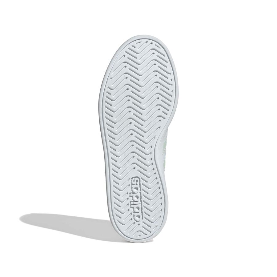 2026春夏新作 アディダス レディース スニーカー adidas GRAND COURT 3.0 J グランドコート ローカット シューズ 靴 ホワイト 白 玉虫色 オーロラ JQ1978の画像