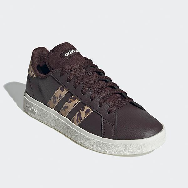 adidas ヒョウ柄 アディダス レディース スニーカー GRANDCOURT