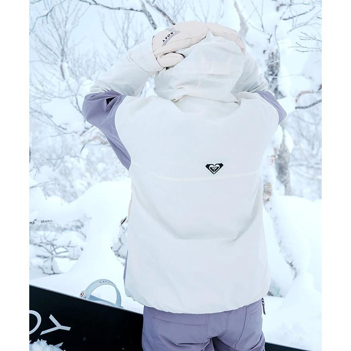 ROXY スノーボード ウェア ホワイト スキー アノラックジャケット ROXY（ロキシー） スノーウェア ALPHA ANORAK JK レディース