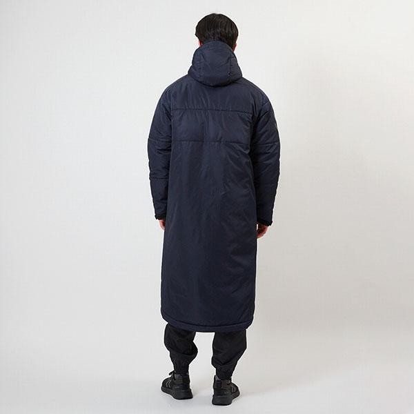 hummel ロングベンチコートロングダウン　ネイビー hummel（ヒュンメル） 中綿ロングコート メンズ レディース キッズ