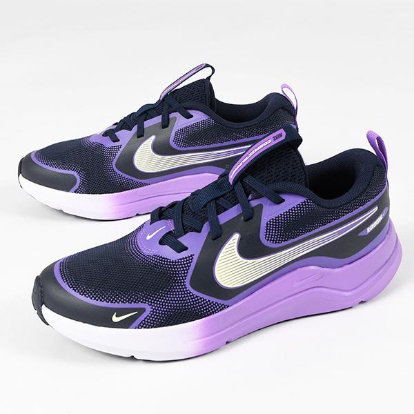 NIKE ランニングシューズ ブラック パープル26cm NIKE（ナイキ） 2026夏新作 スニーカー キッズ コズミック ランナー