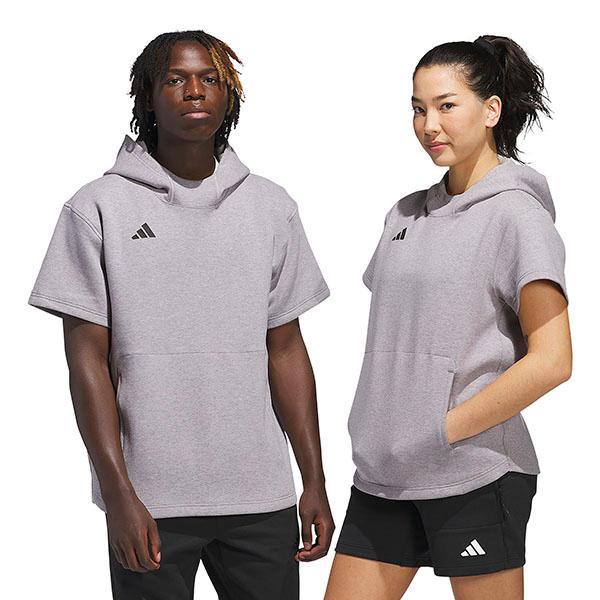 adidas パーカー　半袖 adidas（アディダス） メンズ 半袖 スウェット パーカー adidas M