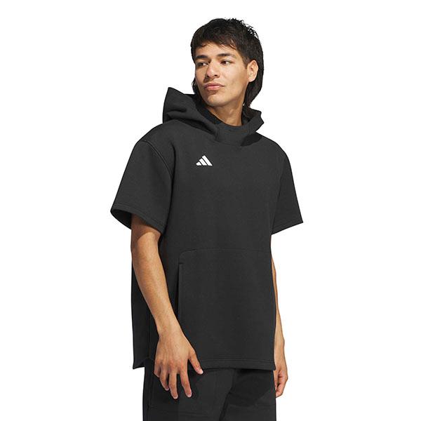 【新品未使用】adidas 半袖パーカー adidas（アディダス） メンズ 半袖 スウェット パーカー adidas M