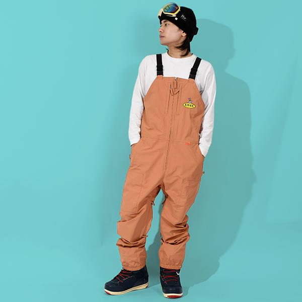 km4k ウェア paradise bib サイズL スノーボードウェア KM4K カモシカ PARADICE BIB PANTS メンズ