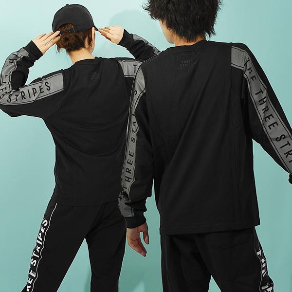 adidas（アディダス） メンズ レディース ルーズフィット 長袖 Tシャツ