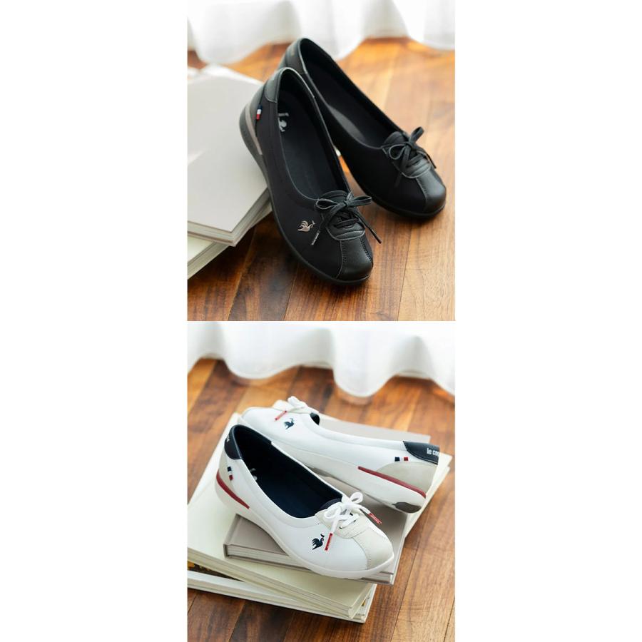 レディース パンプス スニーカー ルコック スポルティフ le coq sportif LCS モンペリエ パンプススタイル 2E シューズ 靴 ブラック ホワイト 黒 白 LU5SSN25LZの画像