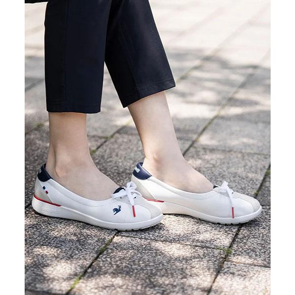 レディース パンプス スニーカー ルコック スポルティフ le coq sportif LCS モンペリエ パンプススタイル 2E シューズ 靴 ブラック ホワイト 黒 白 LU5SSN25LZの画像