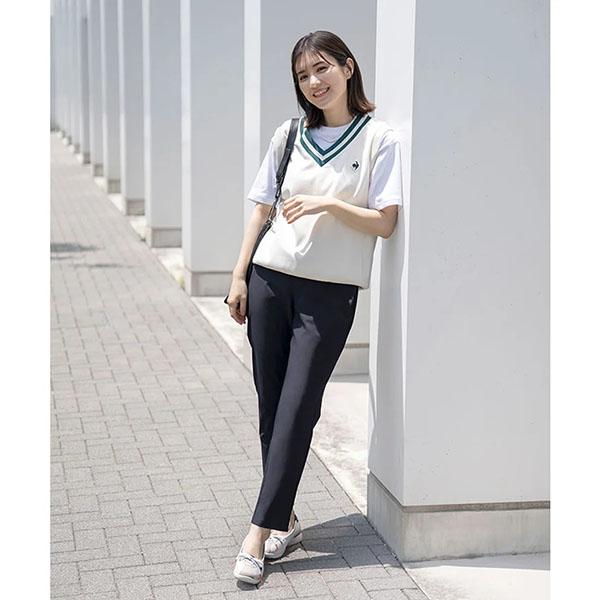 レディース パンプス スニーカー ルコック スポルティフ le coq sportif LCS モンペリエ パンプススタイル 2E シューズ 靴 ブラック ホワイト 黒 白 LU5SSN25LZの画像
