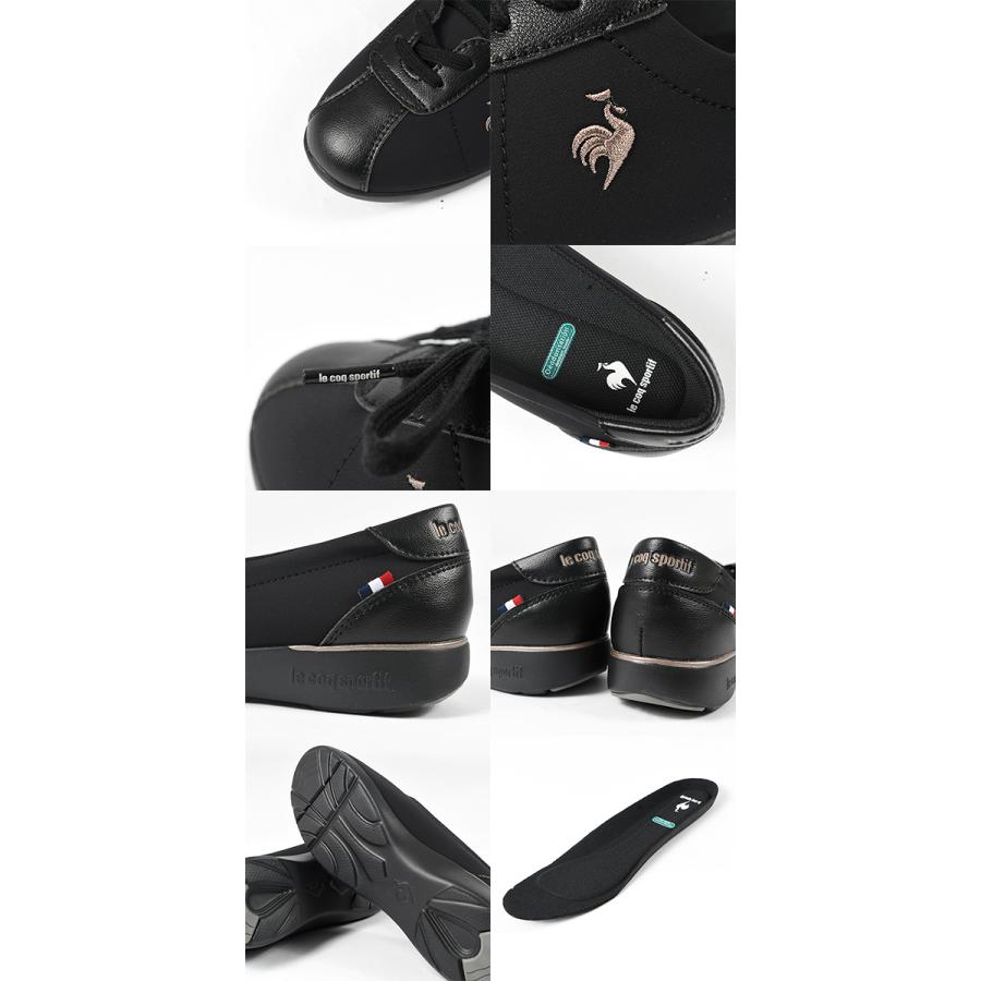 レディース パンプス スニーカー ルコック スポルティフ le coq sportif LCS モンペリエ パンプススタイル 2E シューズ 靴 ブラック ホワイト 黒 白 LU5SSN25LZの画像