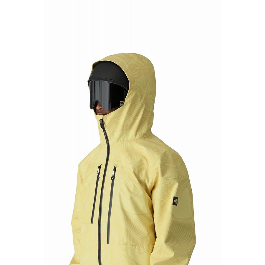 NIKE スノーボードジャケット L-G バーガンディ/イエロー　未使用 686（シックスエイトシックス） 【アウトレット】◎25 686 BOYS HYDRA