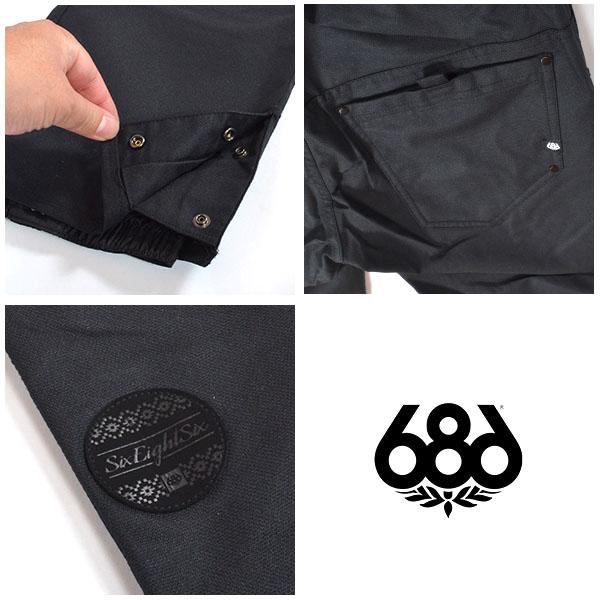 ラスト1点 Lサイズ ビブパンツ 686 SIX EIGHT SIX シックスエイトシックス BLACK MAGIC INSULATED BIB レディース スノボ M5WN426 2025-2026冬新作 30%off | 686 | 08