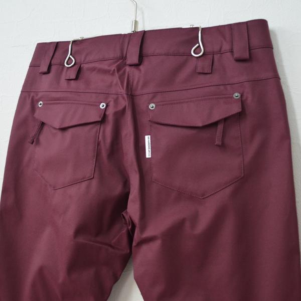 ラス1 Lサイズ のみ スノーボードウェア AA HARDWEAR ダブルエー MID PANTS バーガンディ スリム レディース パンツ SLIM FIT スノボ ボトムス ガール 25%off｜elephant｜08