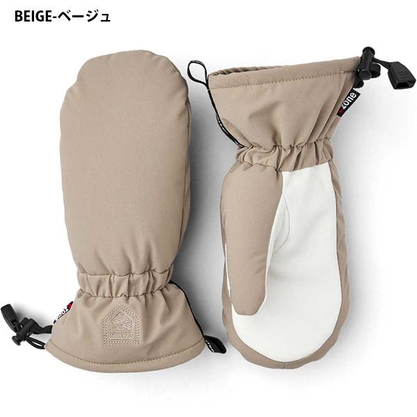 Hestra ミトン グローブ サイズ9 黒/ベージュ