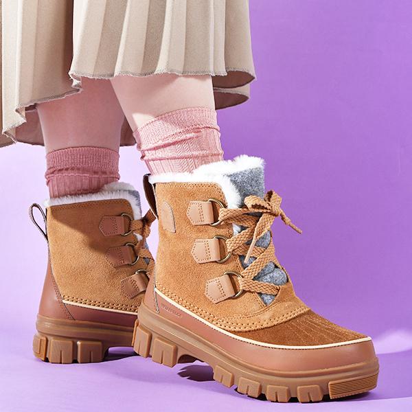 未使用　SOREL TIVOLI ティボリ ボア スノー ブーツ　ムートンブーツ SOREL ソレル ティボリ スノーブーツ レディース ブーツ TIVOLI V WP