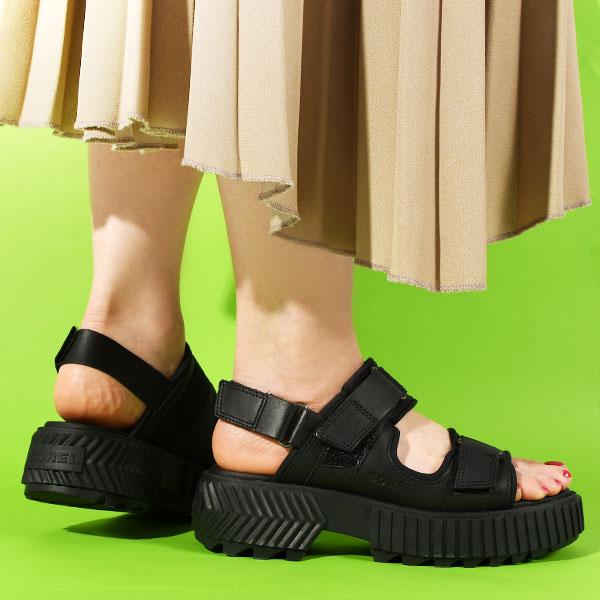 SOREL ソレル /厚底スポーツサンダル/ブラック SOREL（ソレル） 厚底 サンダル レディース ONA AVE MULTISTRAP MID