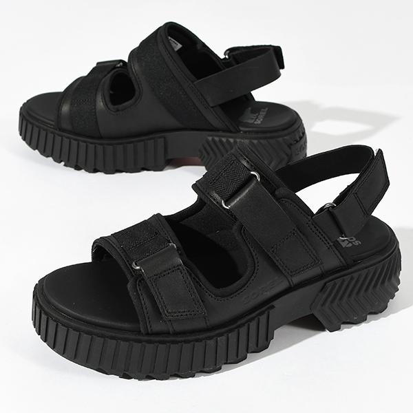 SOREL ソレル /厚底スポーツサンダル/ブラック SOREL（ソレル） 厚底 サンダル レディース ONA AVE MULTISTRAP MID