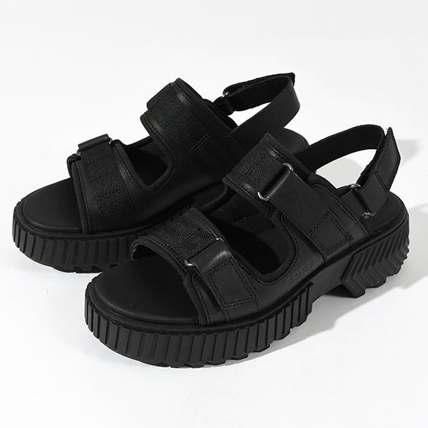 【⭐︎美品⭐︎】SOREL ウェッジソールサンダル　ブラック　36 SOREL（ソレル） 厚底 サンダル レディース ONA AVE MULTISTRAP MID