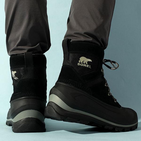 SOREL ブラック ハイカットブーツ ウィンタースポーツ用 SOREL（ソレル） 雨雪対応 スノー ブーツ メンズ 防水 バクストン