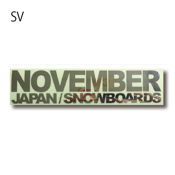 NOVEMBER　ノーベンバー　ステッカー NOVEMBER ステッカー CUTTING CHARA シルバー 【ノーベンバー