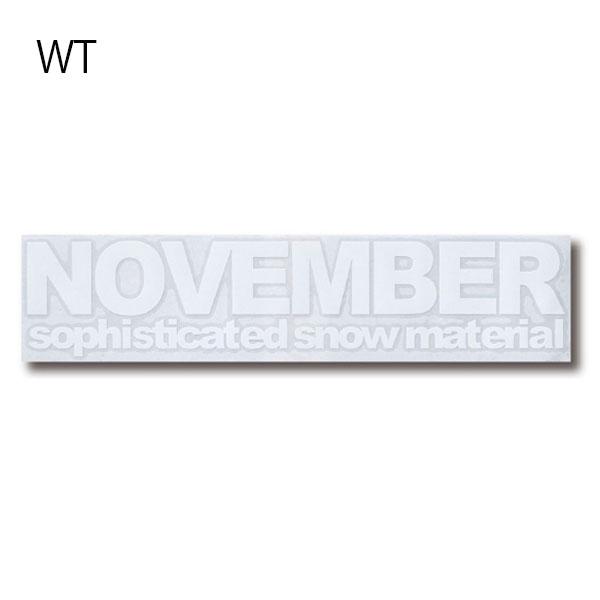 NOVEMBER（ノベンバー） ステッカー スノー ボード CUTTING LOGO