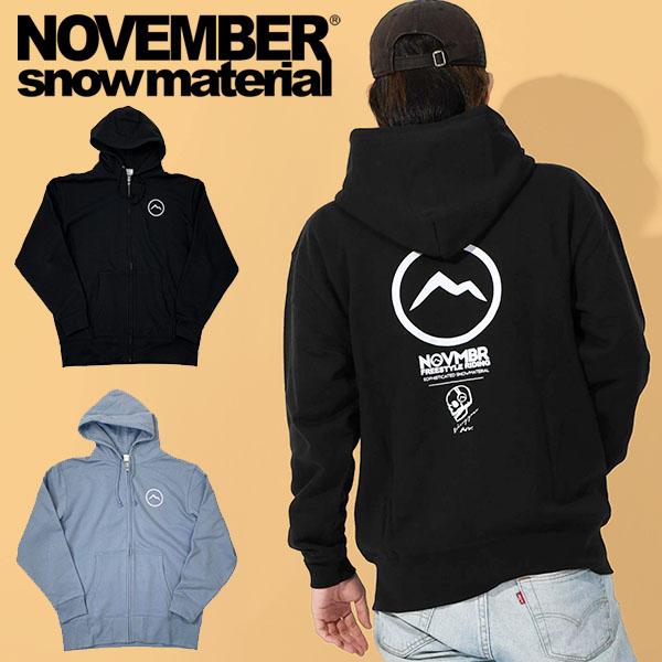 NOVMBR BONDED PARKA3/BK ブラック撥水スノーボードパーカー NOVEMBER（ノベンバー） ジップパーカー スノー ボード ZIP PARKA
