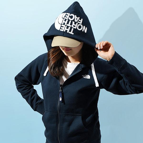 ノースフェイス❤️ L ネイビー フーディー パーカー レディース 裏起毛 新品 THE NORTH FACE（ザ ノースフェイス） 30%off ノースフェイス